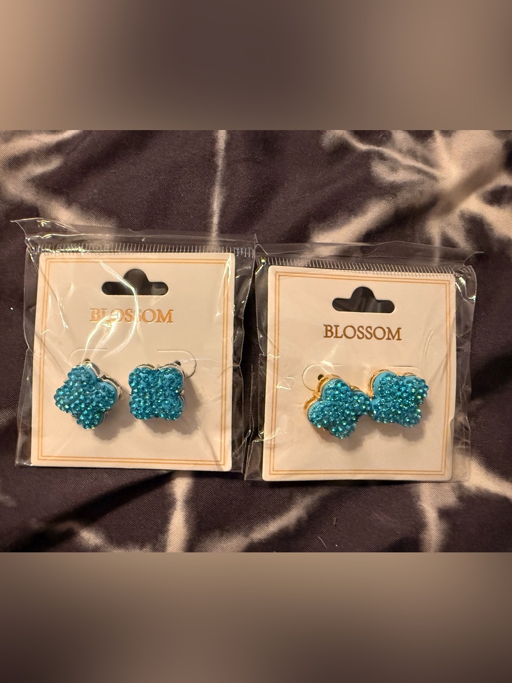 (2) Sets Inspired Blue Earrings